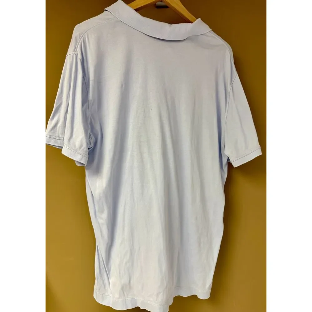 Banana Republic Luxe Touch‎ Performance Polo Shirt Light Blue Classic Fit L